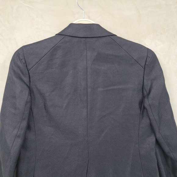 Gary Graham Women's Size 2 Blazer Gray Long Sleeve Linen One Button Lined - Picture 10 of 12